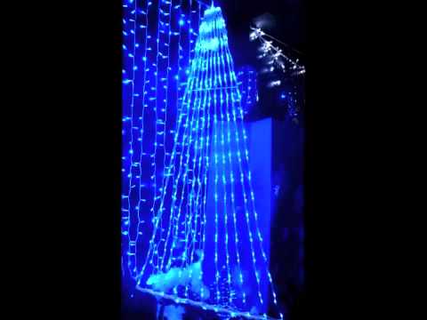 Iluminación de Navidad - Cascada Navidad LED azul de il-lumina.com ...
