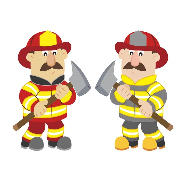 una ilustración de bombero de dibujos animados, vector — Vector ...