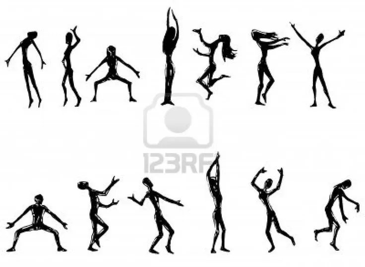 Ilustración de dibujo de mano de baile siluetas de personas Foto ... Ilustración de dibujo de mano de baile siluetas de personas Foto ...