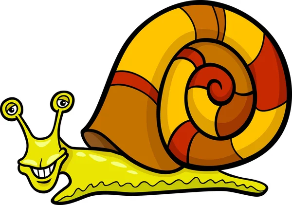 Ilustración de dibujos animados de molusco de caracol — Vector ...
