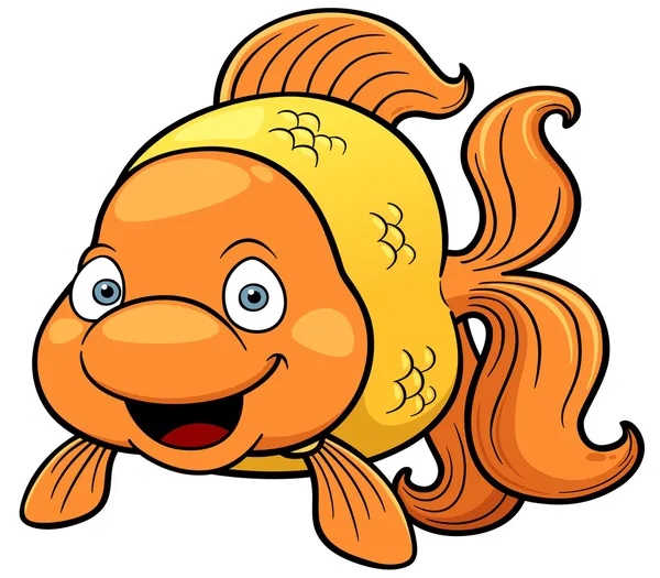 Ilustración de dibujos animados de peces de colores — Vector stock ...