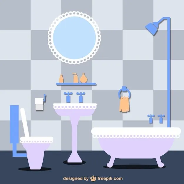 Ilustración vectorial de cuarto de baño | Descargar Vectores gratis