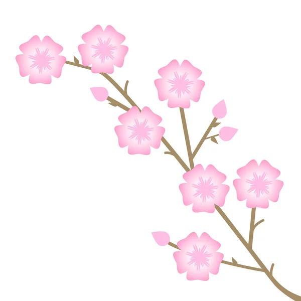 ilustración vectorial de flores rosadas — Vector stock © yuliaglam ...