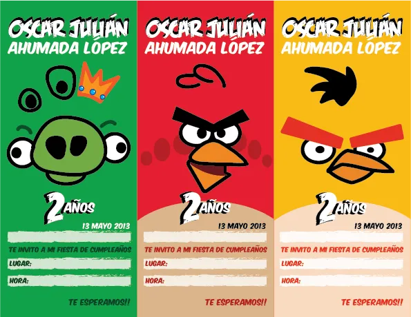 Tarjetas de Angry Birds - Imagui