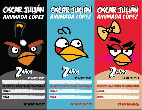Invitaciónes de cumpleaños gratis de Angry Birds - Imagui