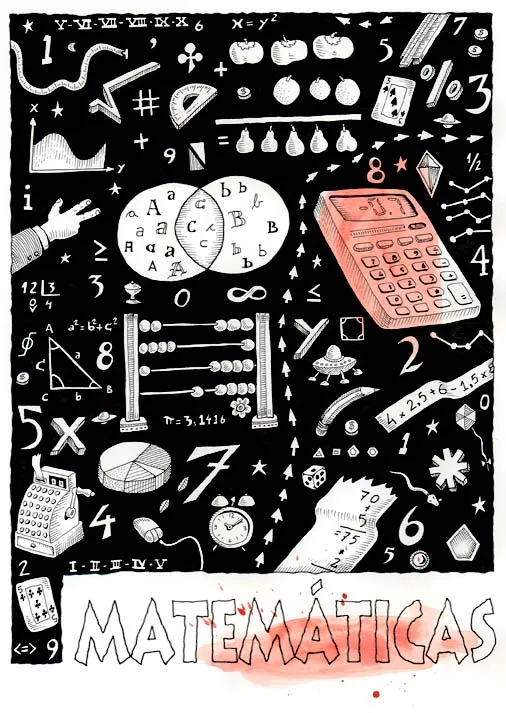 Ilustrador Alexiev Gandman: Carátula de Matemáticas