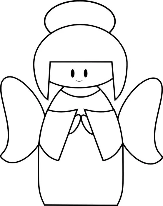 Dibujo para colorear de un ángel - Imagui