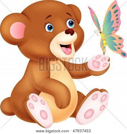 Vectores y fotos en stock de Dibujos animados de oso lindo bebé ...