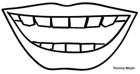 Dibujos para colorear de la boca y sus partes - Imagui