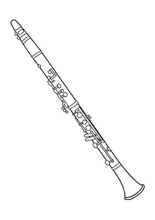 Dibujo clarinete para pintar - Imagui