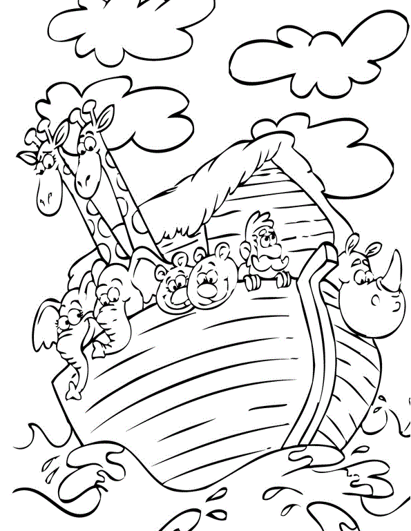 El Arca de Noé para colorear ~ Dibujos para Niños