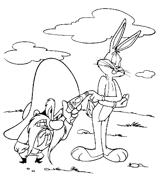 Imágenes Hilandy: Imagen para colorear Bugs Bunny