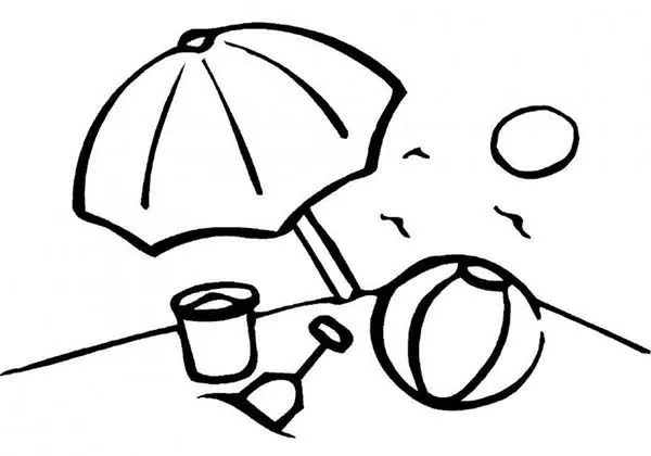 Dibujos de sombrilla de playa para colorear - Imagui