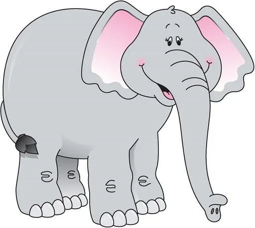 Elefante dibujo con color - Imagui
