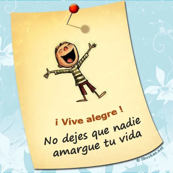 Imagen con frases y textos de alegría y felicidad