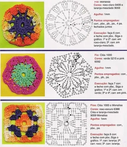 Muestras y motivos a ganchillo con gráficos tejidos a crochet - Imagui