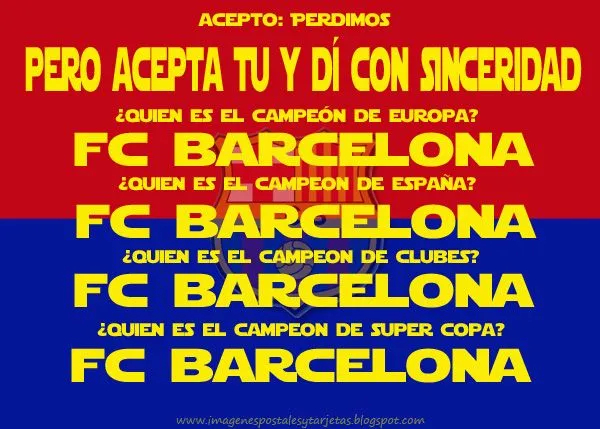 Imagen con Logo de FC Barcelona ~ Imagenes Postales y Tarjetas