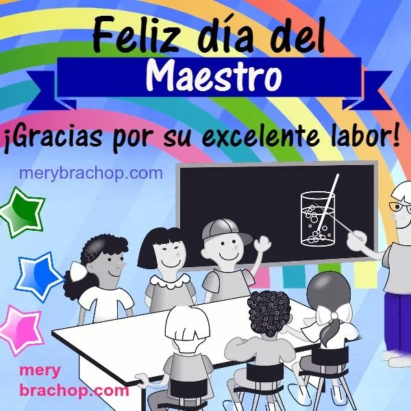 Imagen con Mensaje Feliz Día del Maestro | Entre Poemas y Vivencias
