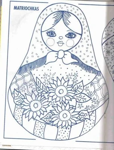 Imagen muñeca rusa para dibujar en cualquier superficie - grupos ...