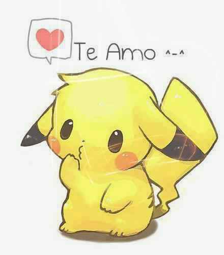 Imagen con pikachu que dice que te amo - Imagenes de amor