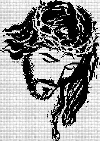 Imagen Rostro de Cristo en blanco y negro - grupos.emagister.com