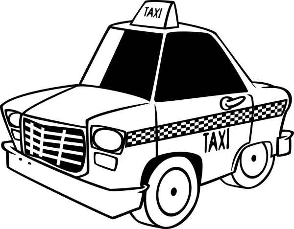 Vector de un dibujo animado ciudad taxi - Página para colorear ... Vector de un dibujo animado ciudad taxi - Página para colorear ...