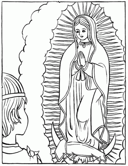 Imagen de la virjen de Guadalupe para dibujar - Imagui