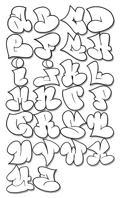 Imágenes de abecedarios de Graffitis copiado de un usuario de ...