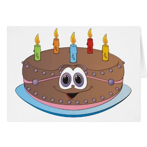 Dibujo animado colorido de las velas de la torta d felicitación ...
