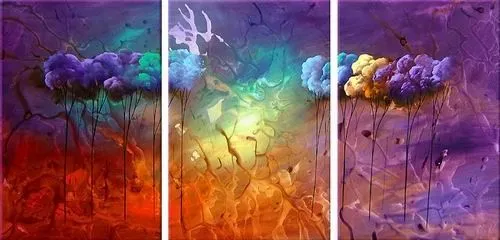 abstracta moderna pintura de acrílico de fotos de flores-Pintura y ...