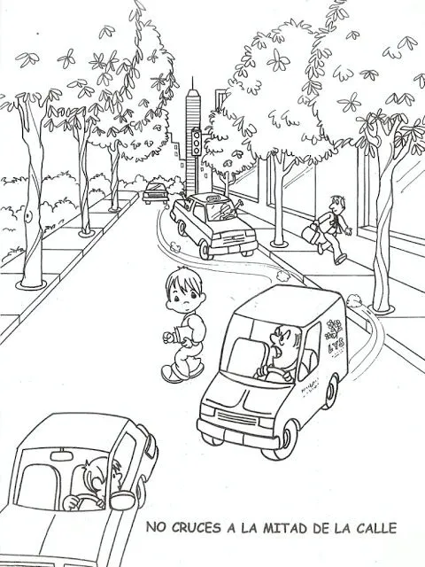 Dibujos de accidentes de transito para pintar - Imagui