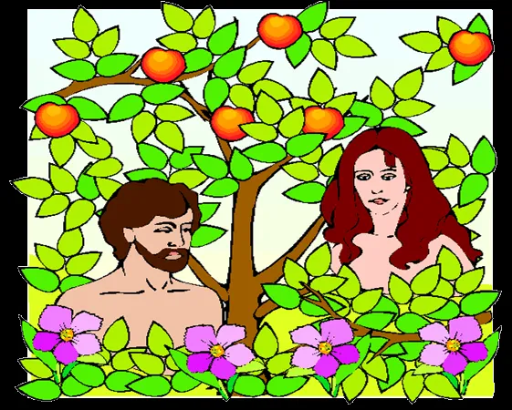 Imágenes de Adán y Eva en caricatura - Imagui