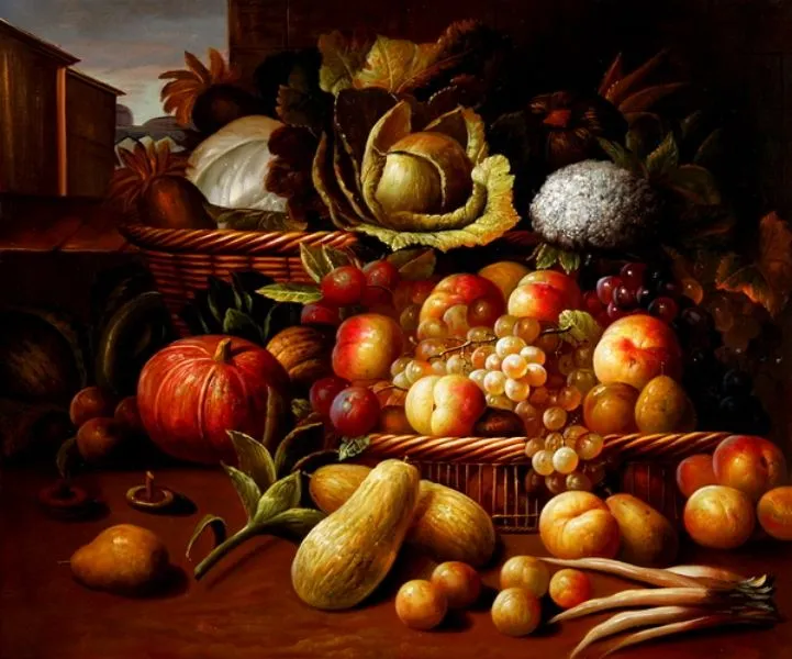 Paisajes y Bodegones: BODEGÓN CON FRUTAS Y VERDURAS Paisajes y Bodegones: BODEGÓN CON FRUTAS Y VERDURAS
