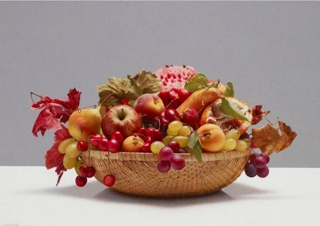 Imágenes Arte Pinturas: Bodegones: Canastos con Frutas
