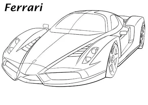 Dibujos Carros Ferrari Para Colorear