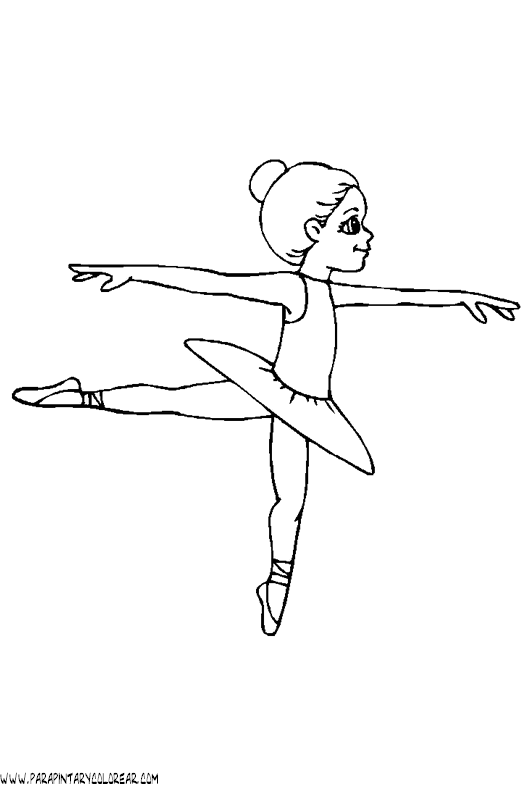 Bailarina de ballet dibujo para colorear - Imagui
