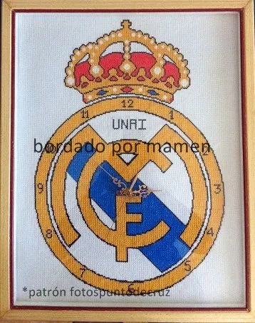 Imágenes de tus bordados: Reloj Escudo Real Madrid