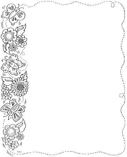 Imagenes bordes de flores para colorear - Imagui | Frame ...