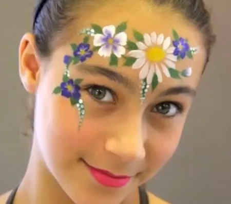 Imagenes de caras pintadas de flores - Imagui