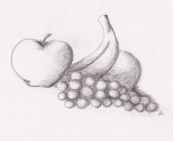 Dibujos de fruteros y frutas a lapiz faciles - Imagui