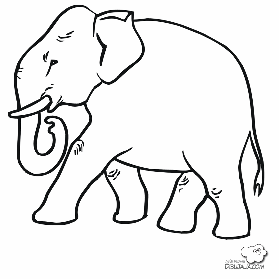 La Chachipedia: Dibujos de elefantes para colorear, para imprimir ...