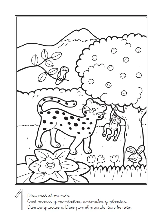 Dibujos de la creacion para niños para colorear - Imagui