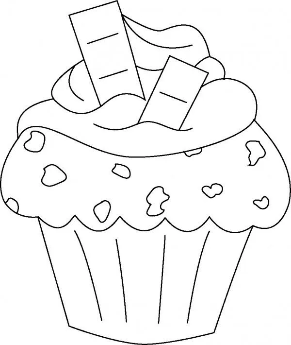 Imágenes para colorear de cupcakes | Colorear imágenes