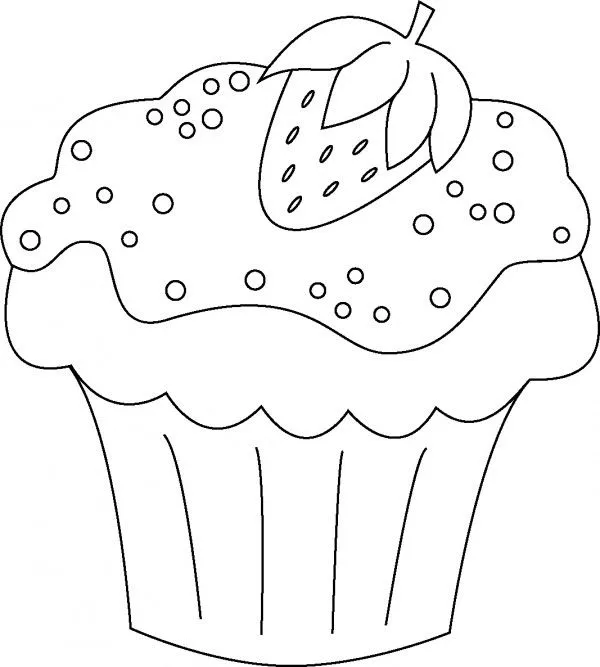 Imágenes para colorear de cupcakes | Colorear imágenes Imágenes para colorear de cupcakes | Colorear imágenes