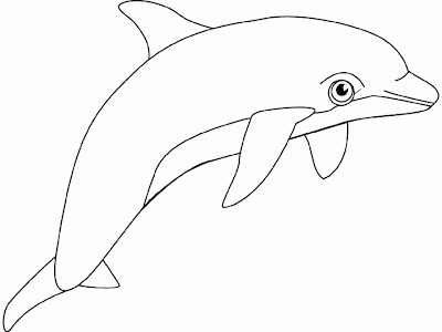 Imagenes para colorear: Delfin saltando para colorear