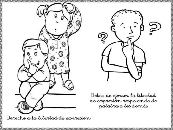 Derechos y deberes de los niños dibujos para colorear - Imagui
