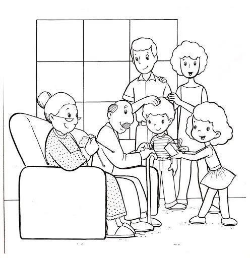 Imágenes para colorear de la familia en inglés - Imagui | Familia ...