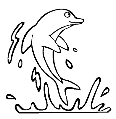 Imagenes para colorear: Imagen de delfin saltando de el agua ...