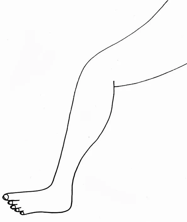 Dibujo de una pierna para colorear - Imagui