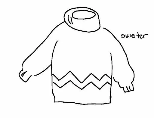 Dibujo de sweater PARA COLOREAR - Imagui